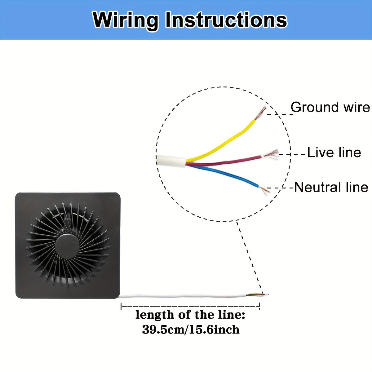 4-Inch Ventilation Fan, European Standard Exhaust Fan, 100m3/h Airflow, Hardwired Installation, Air Purification Equipment with Deflector Baffle, Quiet Operation, Dehumidifying & Ventilating for Kitchen, Bathroom, Pet Room, G