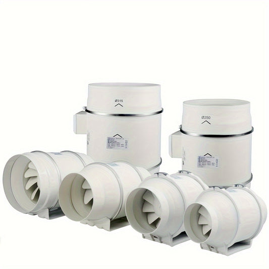 High-Speed 10.16cm Inline Duct Fan with Mixed Flow - Low Noise, Powerful Ventilation for Heating & Cooling, Ideal for Grow Tents & Hydroponics, Easy Install, 220V