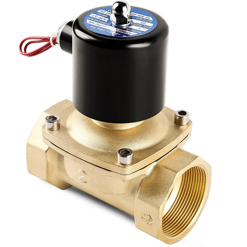 1/2" 3/4" 1" 2" inch Normally Closed Brass Solenoid Valve 220VAC 110VAC 24VDC 12VDC 24VAC Direct Acting For Water Gas Oil