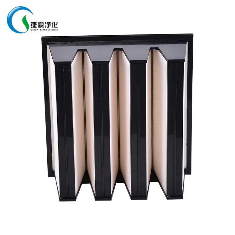 V BANK Filter F7 F8 F9/ABS Plastic Frame Rigid Filter For Ac System 592x592x292 Mm Gas Turbine Air Filter
