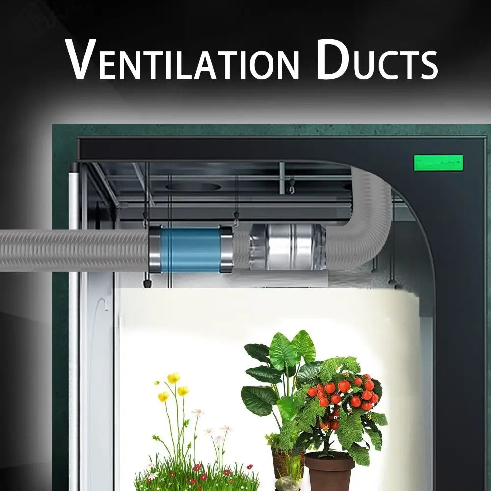 4 inch Dryer Vent Hose Gray with 2 Stainless Steel Clamp Air Ducting Heavy-Duty 6 Layer Protection Exhaust Pipe Ventilation