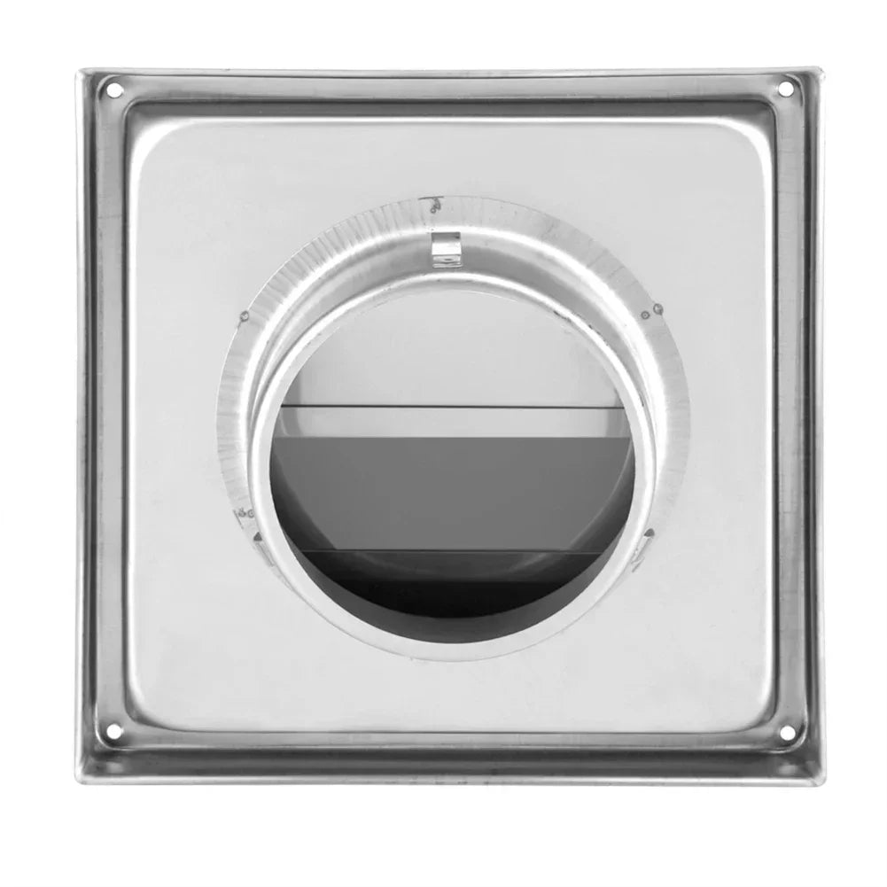 100/125/150mm Stainless Steel Air Vent Duct Grill Wall Square Tumble Air Outlet Dryer Extractor Ventilation Cover Fan Outlet