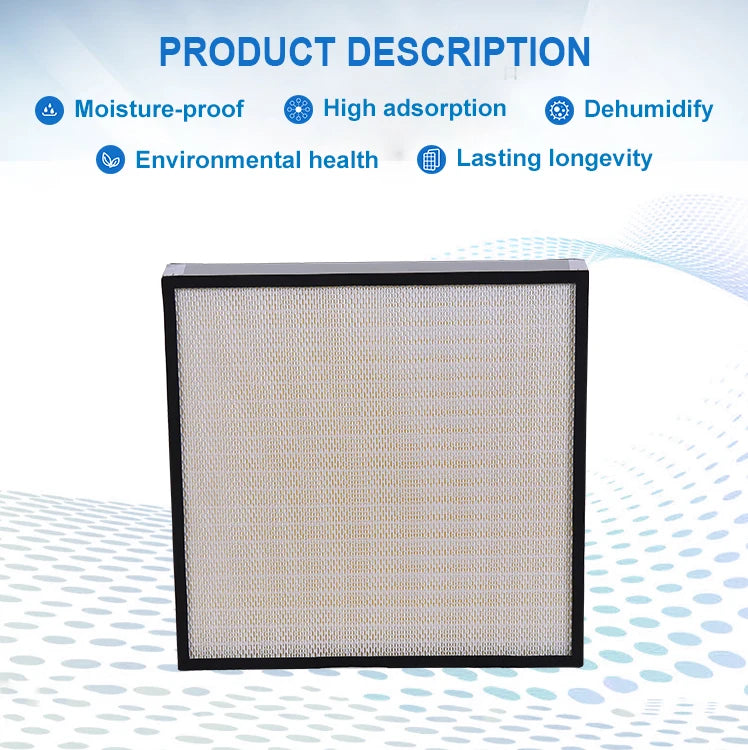 0.3 Micron 99.99% H13 14 Hepa Air Filter 24 X 48 Portable With Aluminum Or Galvanized Frame /Hepa Filter For Ffu