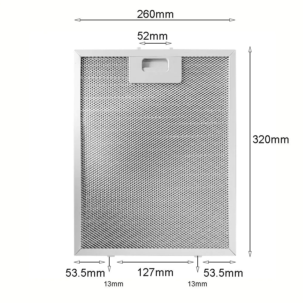2PCS Cooker Hood Filters Metal Mesh Extractor Vent Filter, Aluminum Metal Mesh Vent Filter Cooker Hood Grease Filter