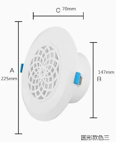Adjustable Louver Air Vent Extract Valve Grille 75-200mm ABS Round Diffuser Ducting Ventilation Cover Indoor Fresh Air System