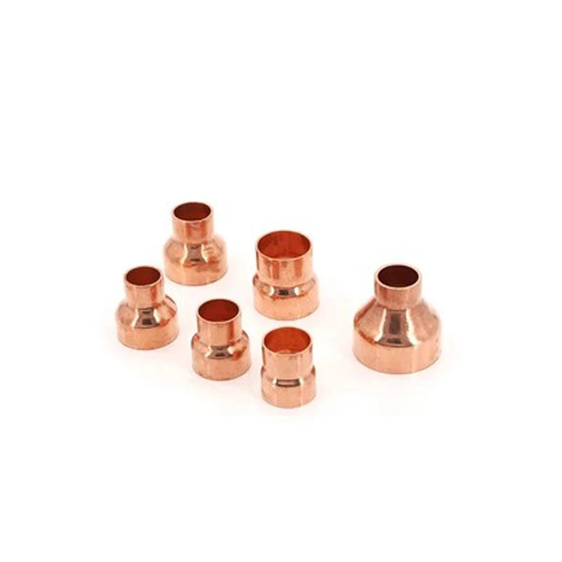1 PC 6.35/8/10/12.7/15/16/19/22-32mm Pure Copper End Feed Solder Reducer Plumbing Pipe Fitting Connector Coupler Air Conditioner