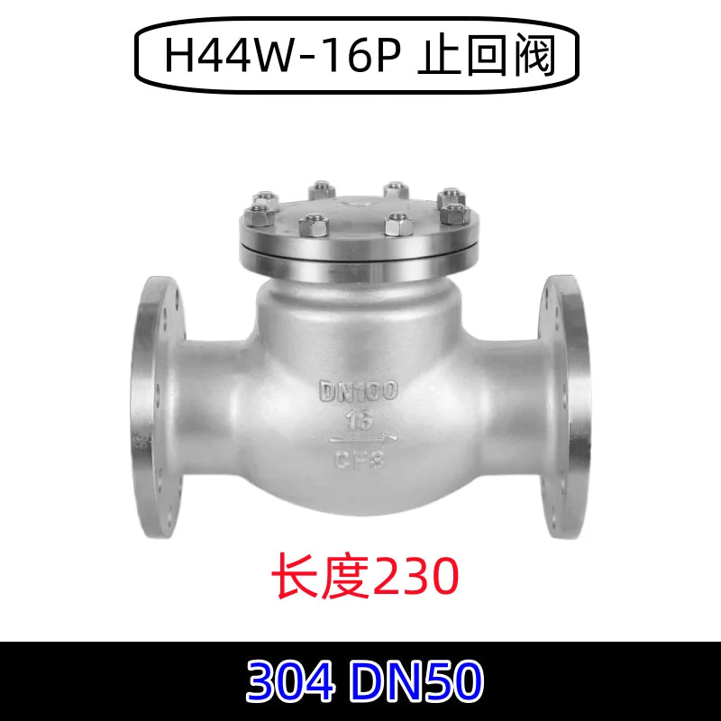 304 stainless steel flange check valve H44W-16P swing check valve check valve DN25 50 80 100