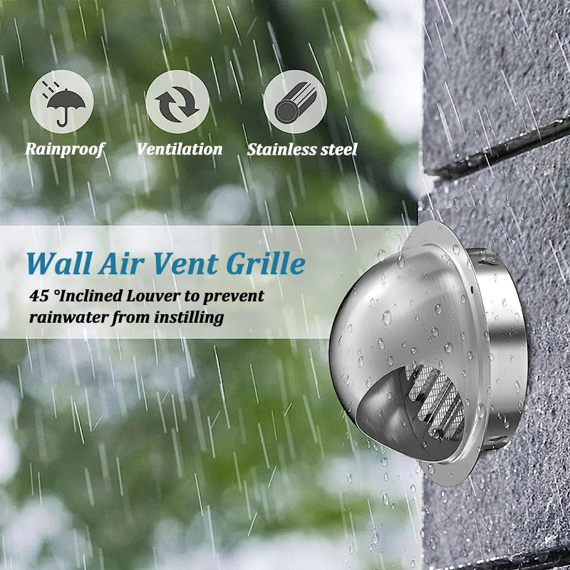 Stainless Steel Ducting Ventilation Exhaust Grille Cover for Wall Ceiling Anti-bird And Rat Prevent Air Vent Heating Cooling Cap