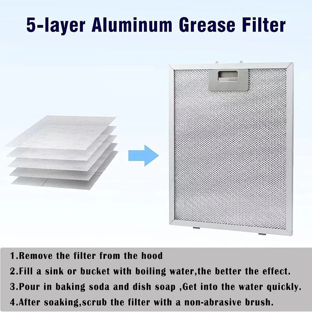 2PCS Cooker Hood Filters Metal Mesh Extractor Vent Filter, Aluminum Metal Mesh Vent Filter Cooker Hood Grease Filter
