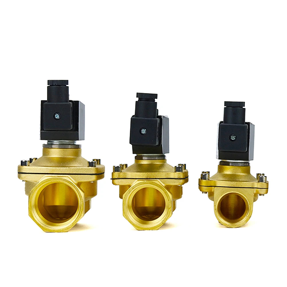 1/2" 3/4" 1" Normally Closed Brass Electric Solenoid Valve DN15 DN20 DN25 Pneumatic For Water Oil Air 12V 24V 220V