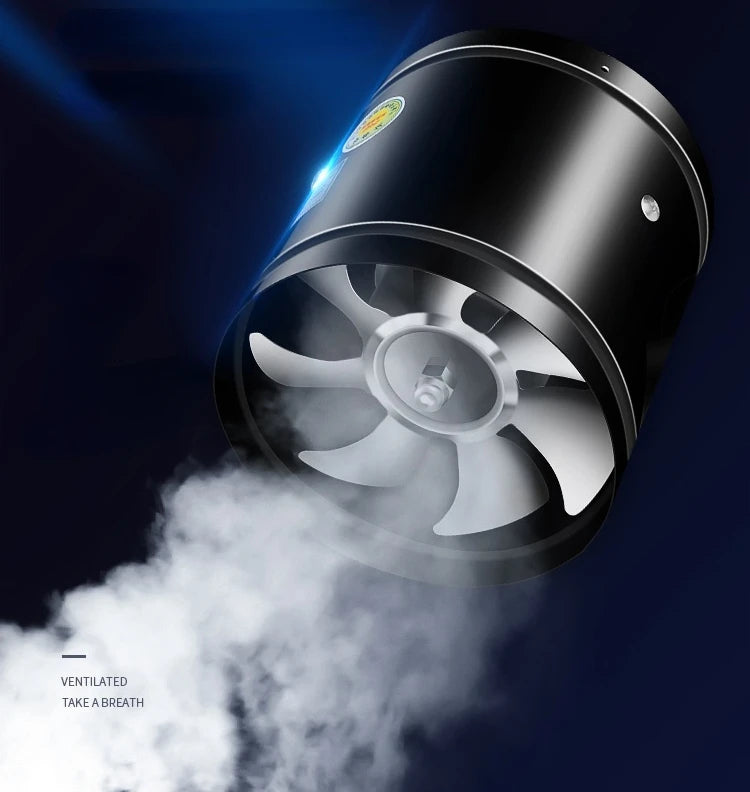 4''6''8'' Pipe Exhaust Fan Air Ventilator Metal Pipe Ventilation Exhaust Fan Mini Extractor Bathroom Toilet Wall Fan Duct Fan