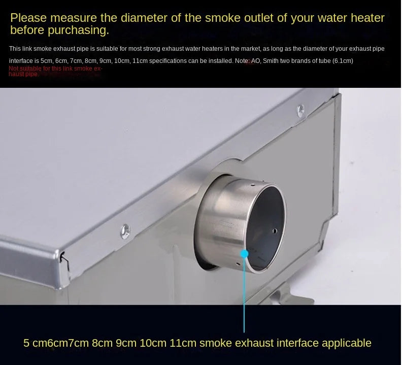 ∅70mm 1m Aluminum Semi-flexible Pipe with Stainless Steel Connector Smoke Exhaust Tube of Water Heater/Bathroom Ventilation Duct
