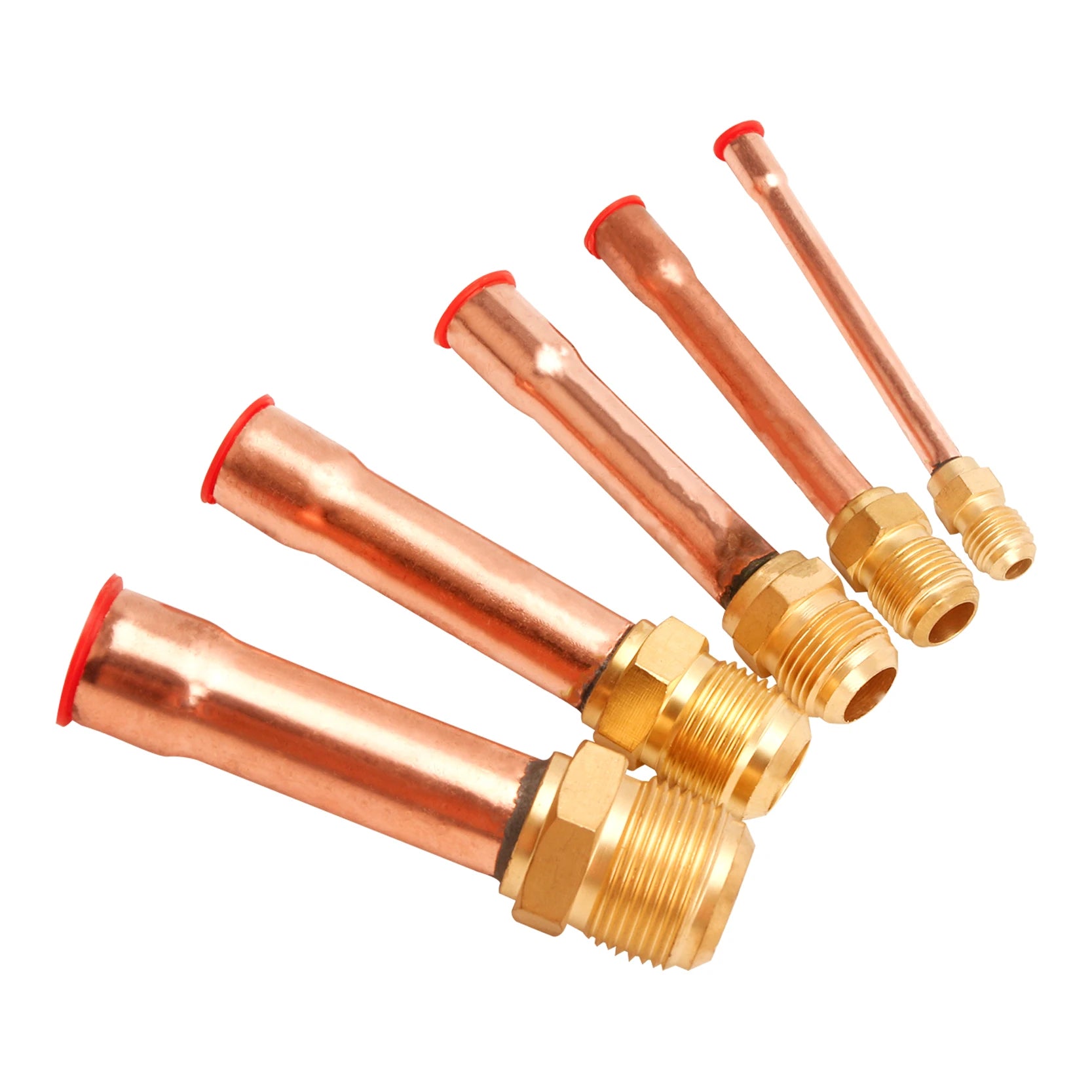 Air Conditioner Copper Tube with Brass Forged SAE 1/4 3/8 1/2 3/4 fit UNF Thread Connector Nut Flare Pipe Fitting Adapeter