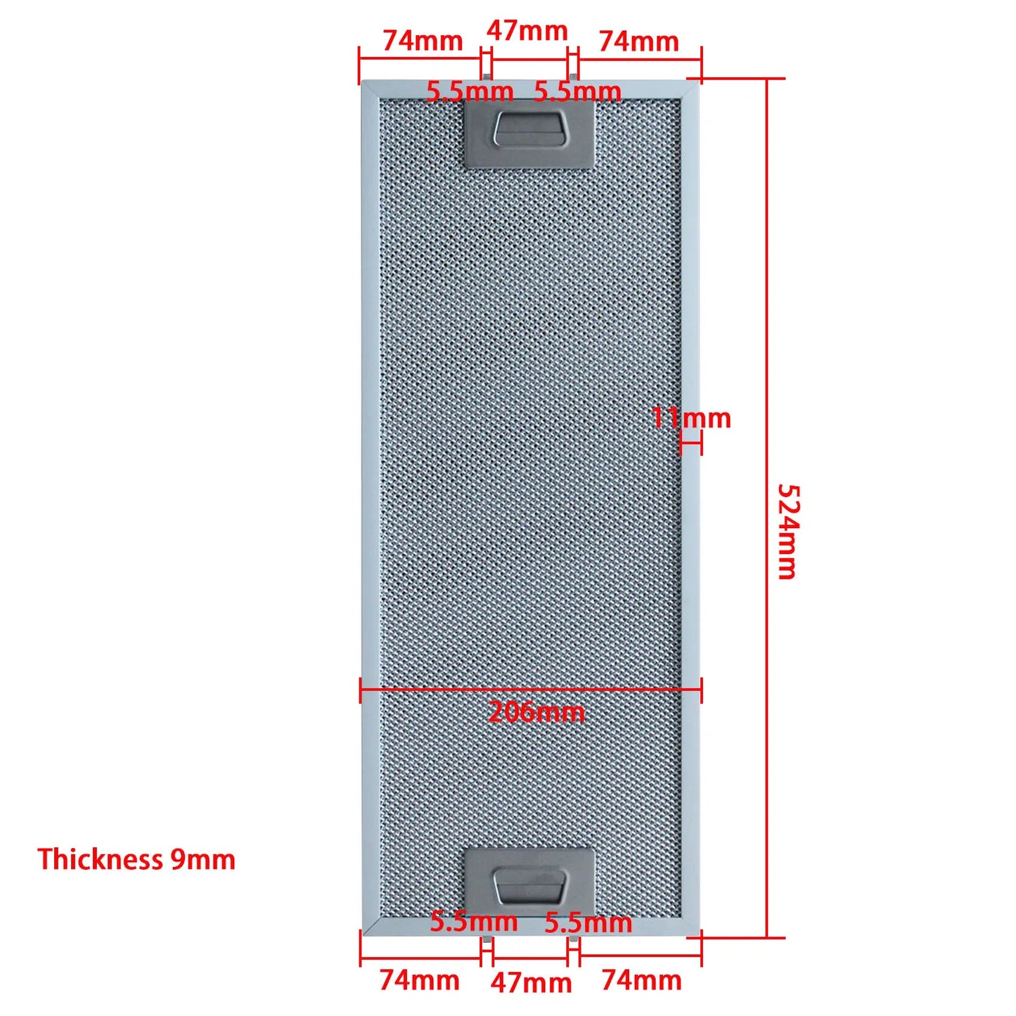 kitchen  Hood Filter 1 Units Measurements 52.5 X 20.5 Cm