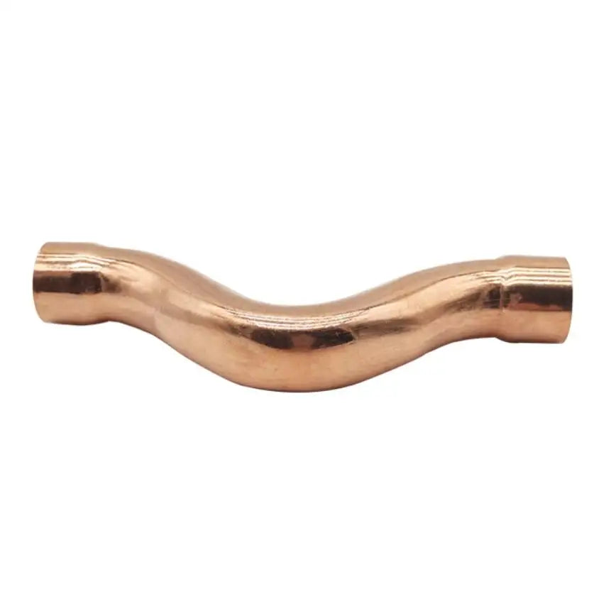 15 16 19 22 28 35mm ID Pure Copper End Feed Solder Cross Over Plumbing Pipe Fitting Connector Coupler For Air Conditioner