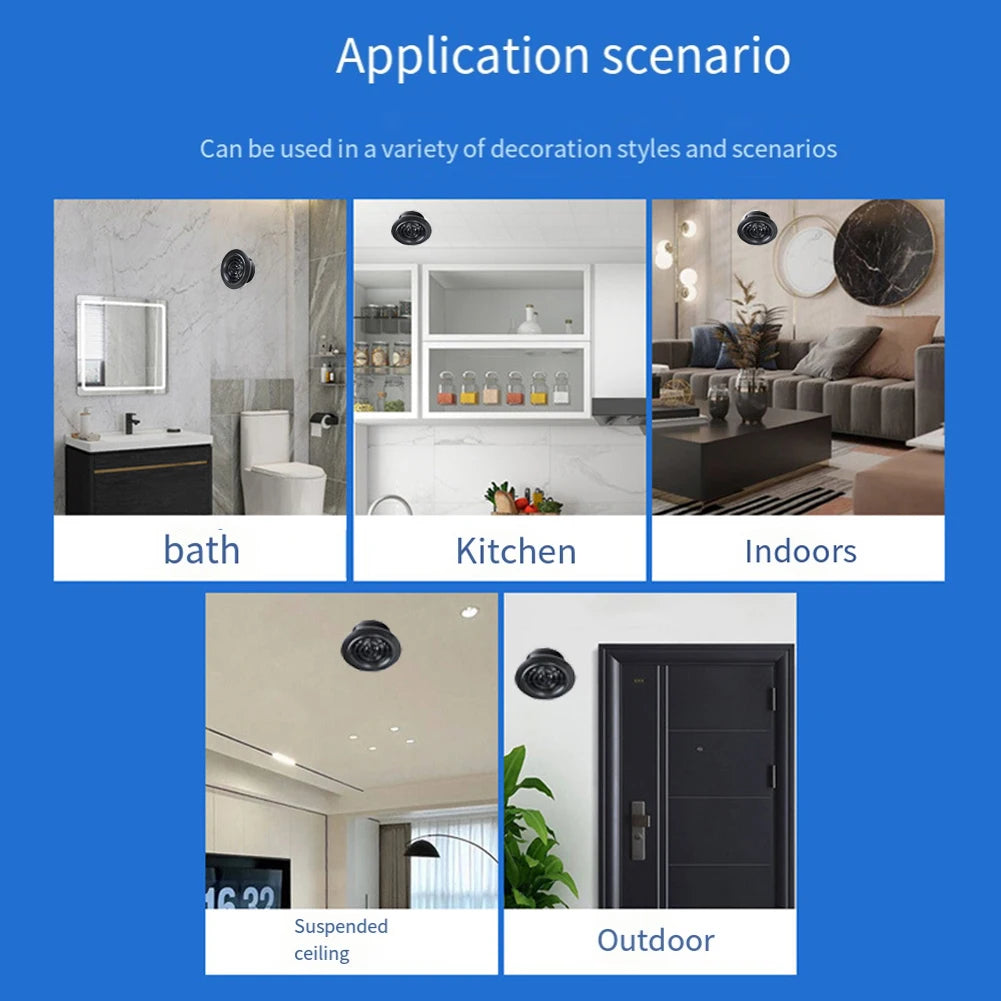 Long-lasting Quality Vent Grill Round ABS Material Attractive Design Black Removable Panels 1 X 100mm 75-125MM