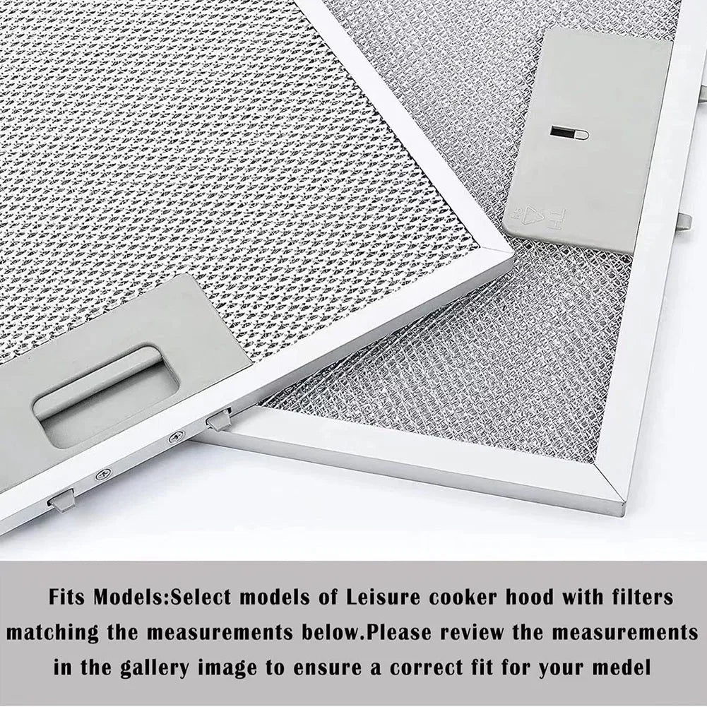 2PCS Cooker Hood Filters Metal Mesh Extractor Vent Filter, Aluminum Metal Mesh Vent Filter Cooker Hood Grease Filter
