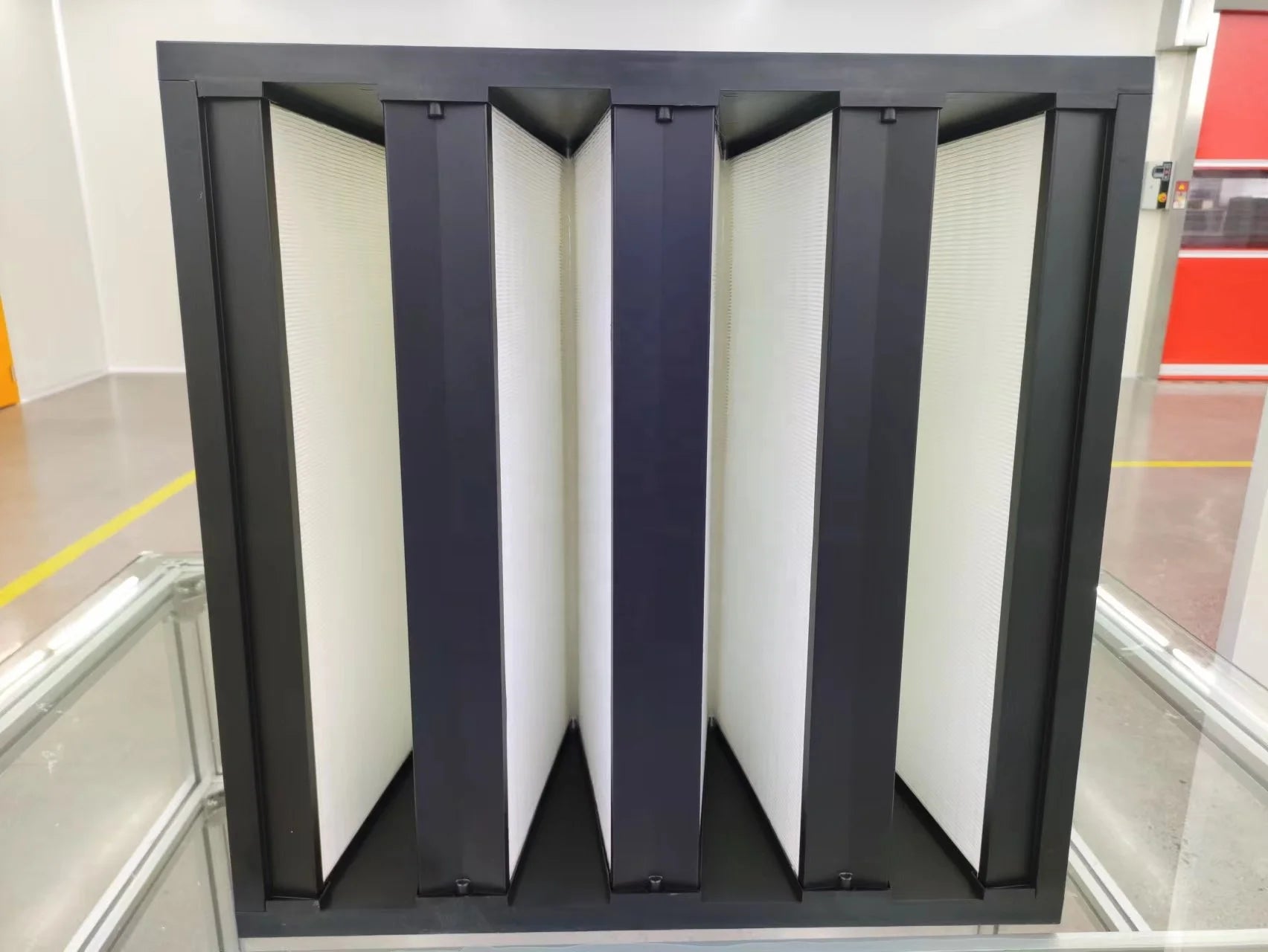 Multi Functional Quality Assurance Plastic Frame Mushroom V Bank Compact H14 Hepa Filter