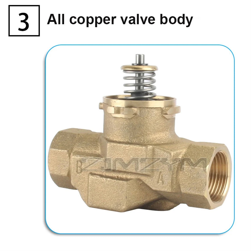 3/4" 1" Honeywell Motorized Two Way Three Way Valve Brass VC6013 DN20 DN25 Fan Coil HVAC Valve AC220V