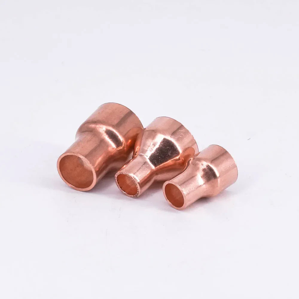 6.35 8 10 12.7 15 16 19 25 28 32mm Pure Copper End Feed Solder Reducer Plumbing Pipe Fitting Connector Coupler Air Conditioner