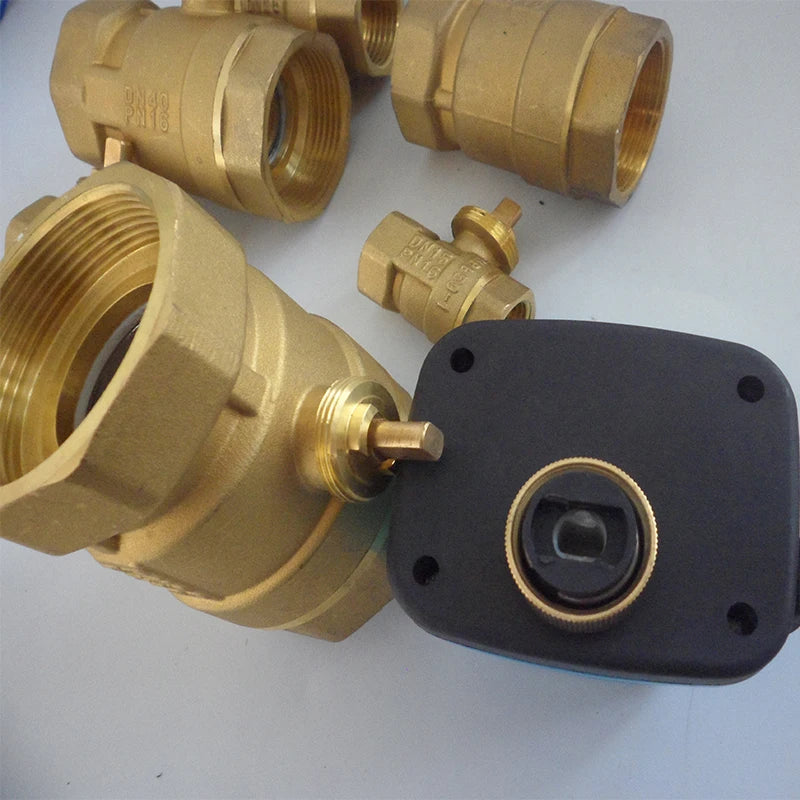 AC220V 110V 24V DC24V 12V Electric actuator motorized brass ball valve 2 way 3 wire 2 Control valve can replace solenoid valve