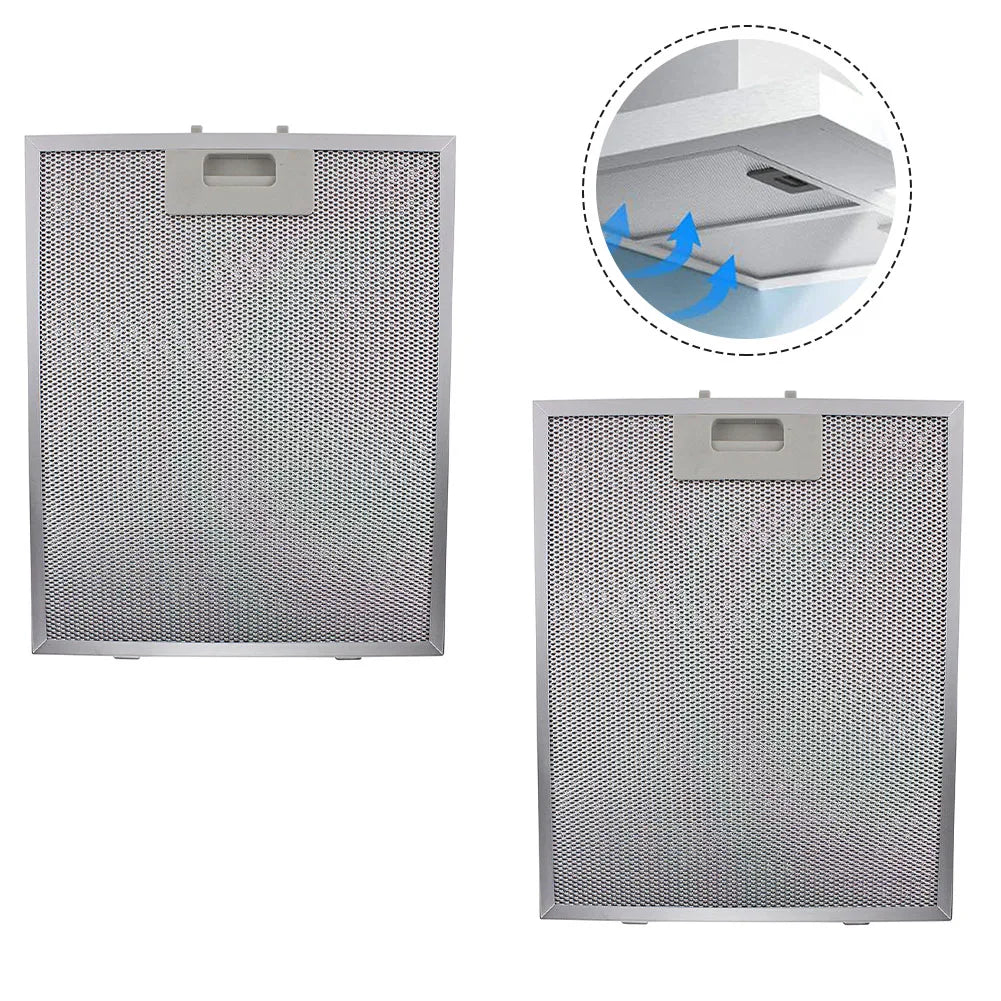 2PCS Cooker Hood Filters Metal Mesh Extractor Vent Filter, Aluminum Metal Mesh Vent Filter Cooker Hood Grease Filter