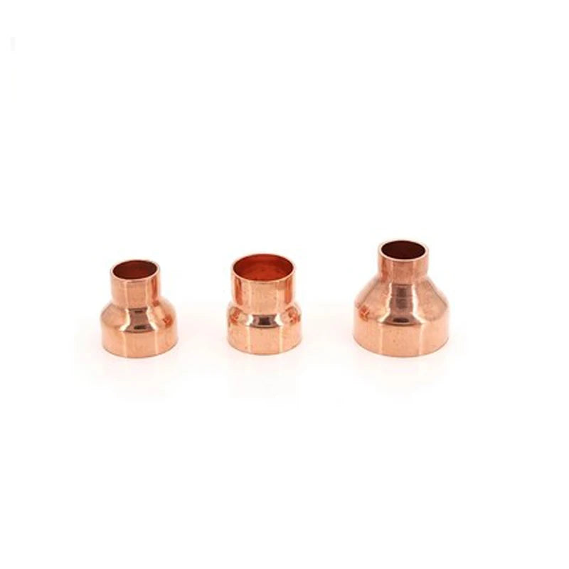 1 PC 6.35/8/10/12.7/15/16/19/22-32mm Pure Copper End Feed Solder Reducer Plumbing Pipe Fitting Connector Coupler Air Conditioner