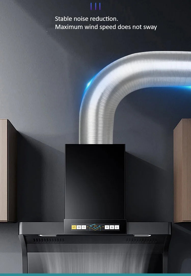 Pure Aluminum Semi Flexible Smoke Exhaust Pipe Range Hood Ventilation Hose High Temperature Resistance Duct Φ150-250 1.5/2m