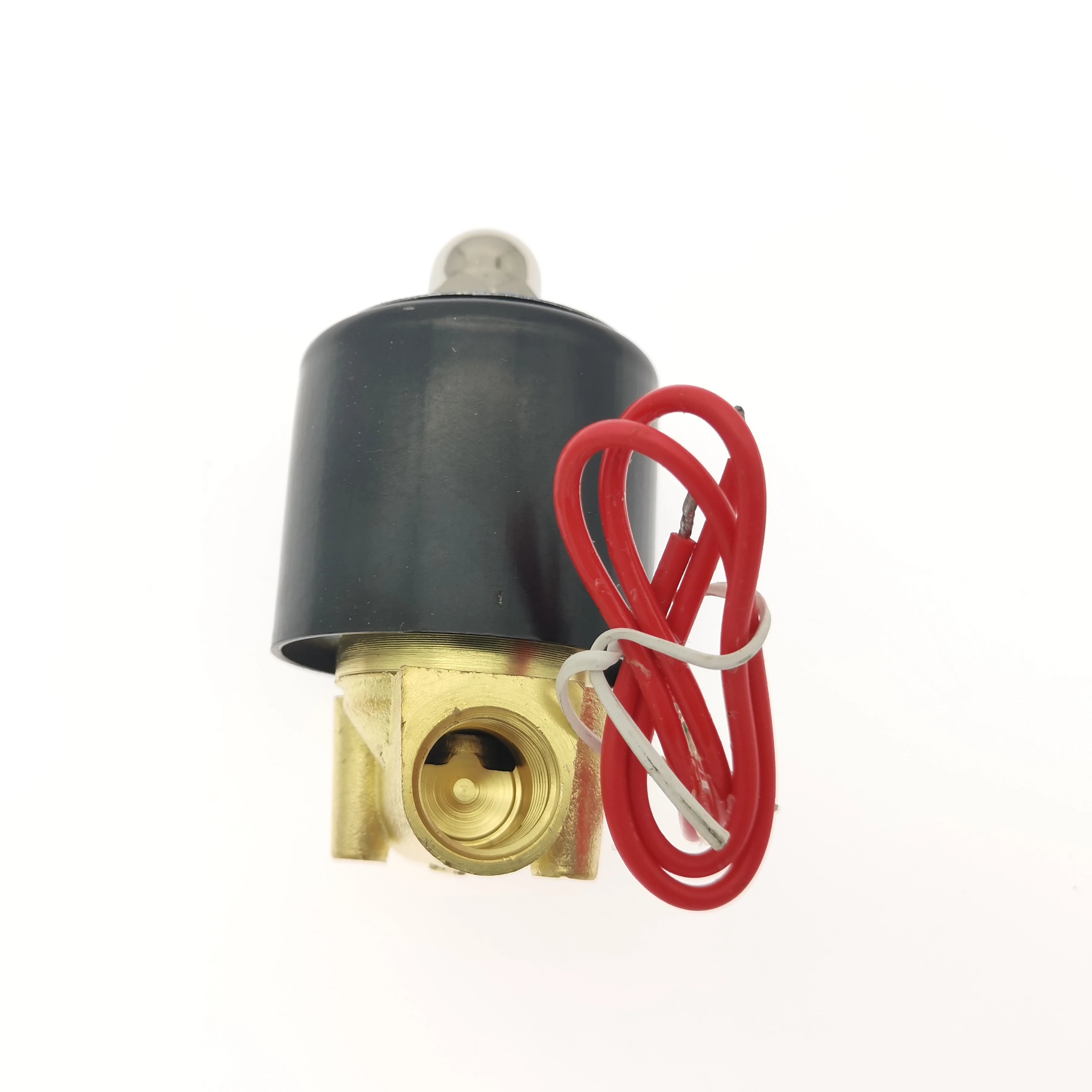 1/4" 3/8" 1/2" 3/4" 1" Water Brass Air Electric Solenoid Valve 2W025-08 2w040-10 2W160-15 2W200 DN15 DN20 DN10 Normally Closed