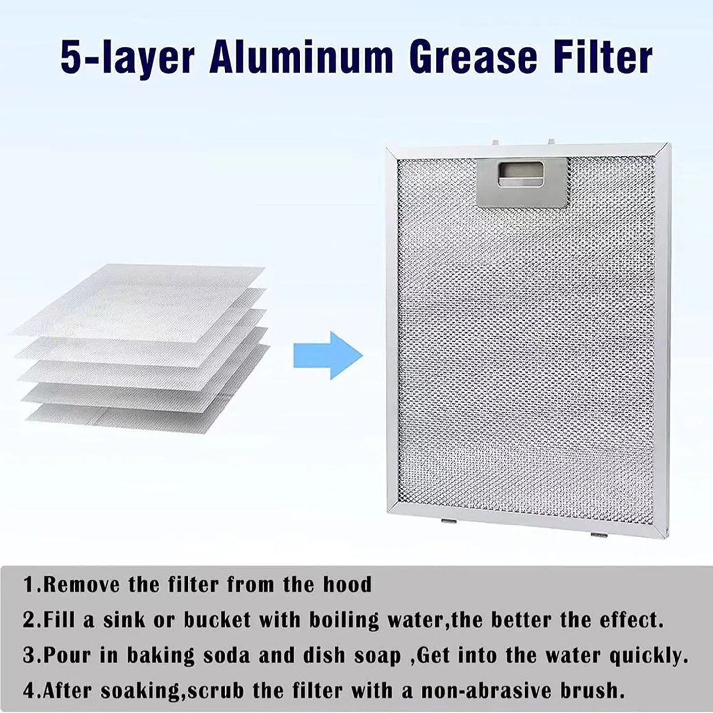 r Metal Mesh Extraction Ventilation Filter 400 X 300 X 9 Mm Range Hood Metal Grease Filter