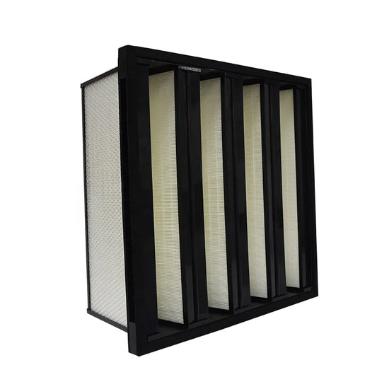 Multi Functional Quality Assurance Plastic Frame Mushroom V Bank Compact H14 Hepa Filter