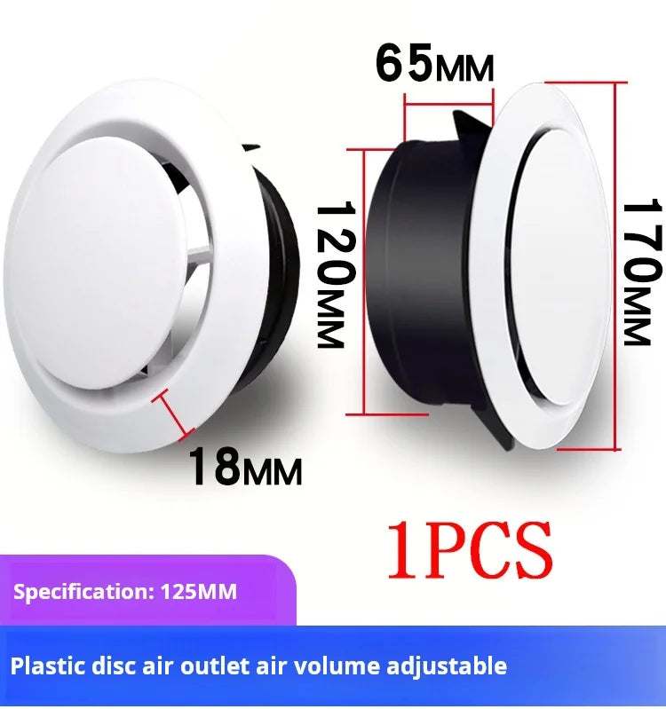 Various Shapes Air Vent Extract Valve Grille Air Circulation Vents Cover 100/150mm Round Ducting Ventilation Cover Accessories