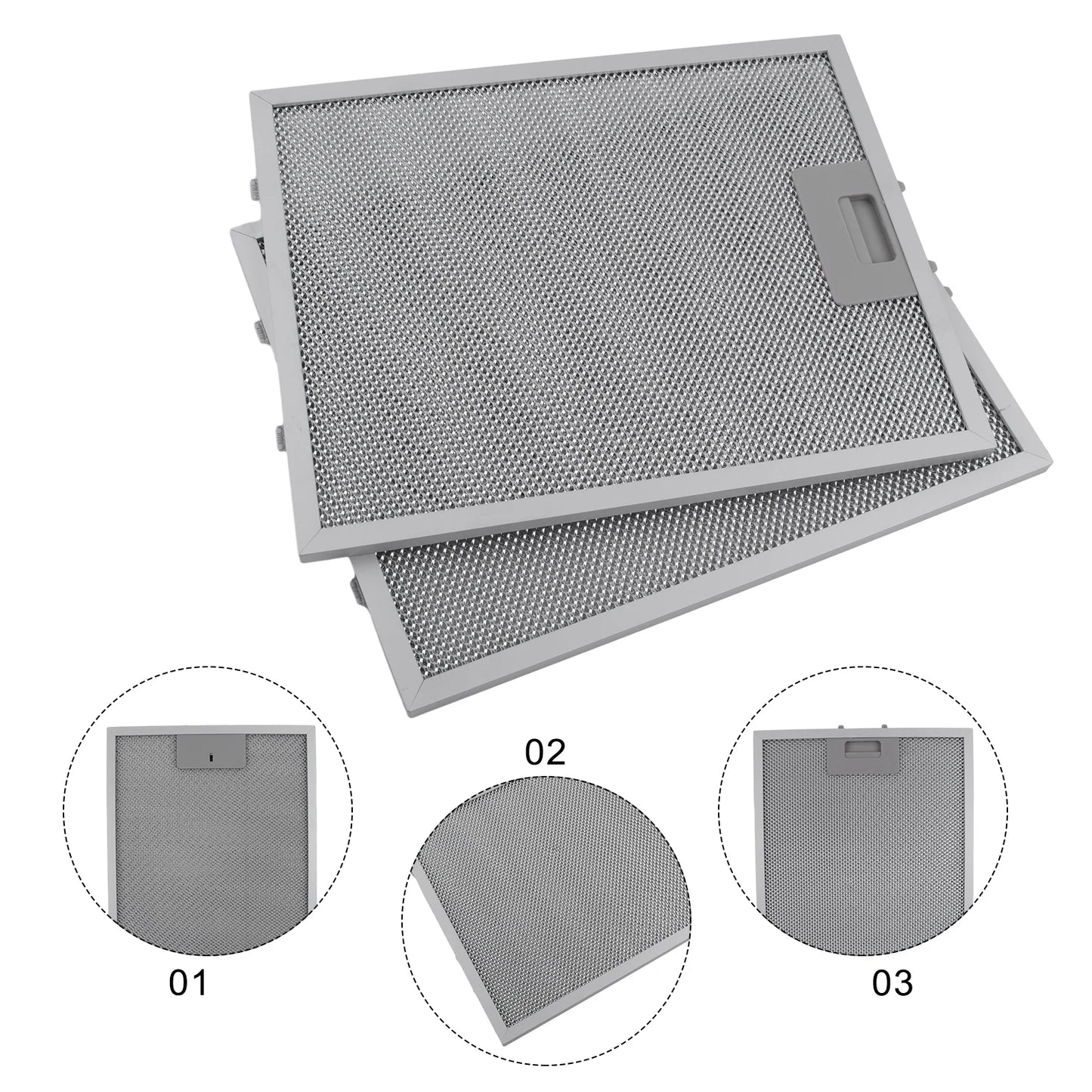 2PCS Cooker Hood Filters Metal Mesh Extractor Vent Filter, Aluminum Metal Mesh Vent Filter Cooker Hood Grease Filter