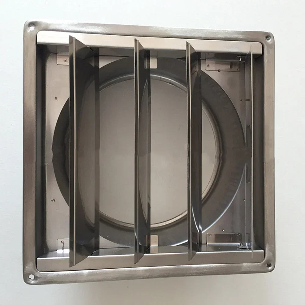 100/125/150mm Stainless Steel Air Vent Duct Grill Wall Square Tumble Air Outlet Dryer Extractor Ventilation Cover Fan Outlet