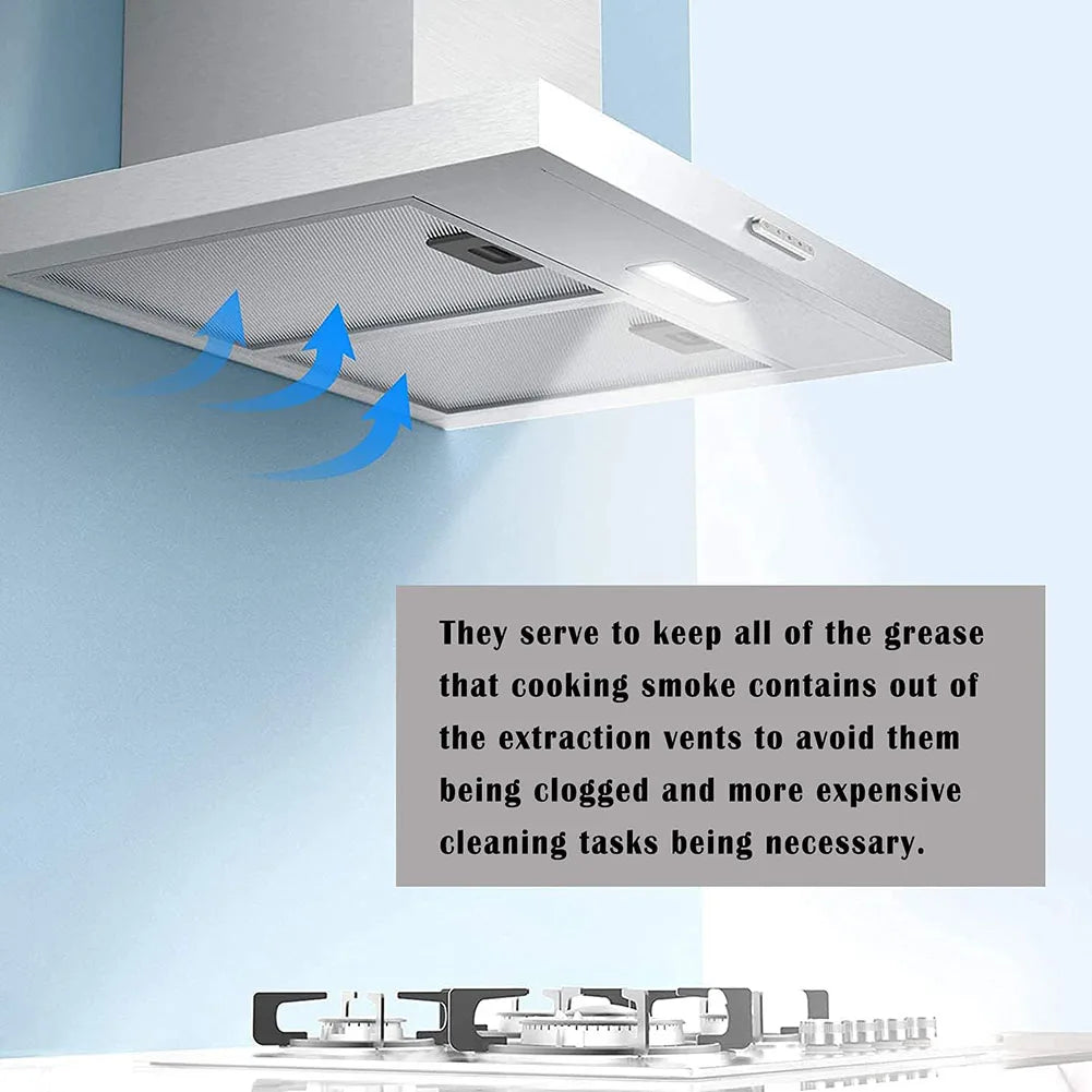 2PCS Cooker Hood Filters Metal Mesh Extractor Vent Filter, Aluminum Metal Mesh Vent Filter Cooker Hood Grease Filter
