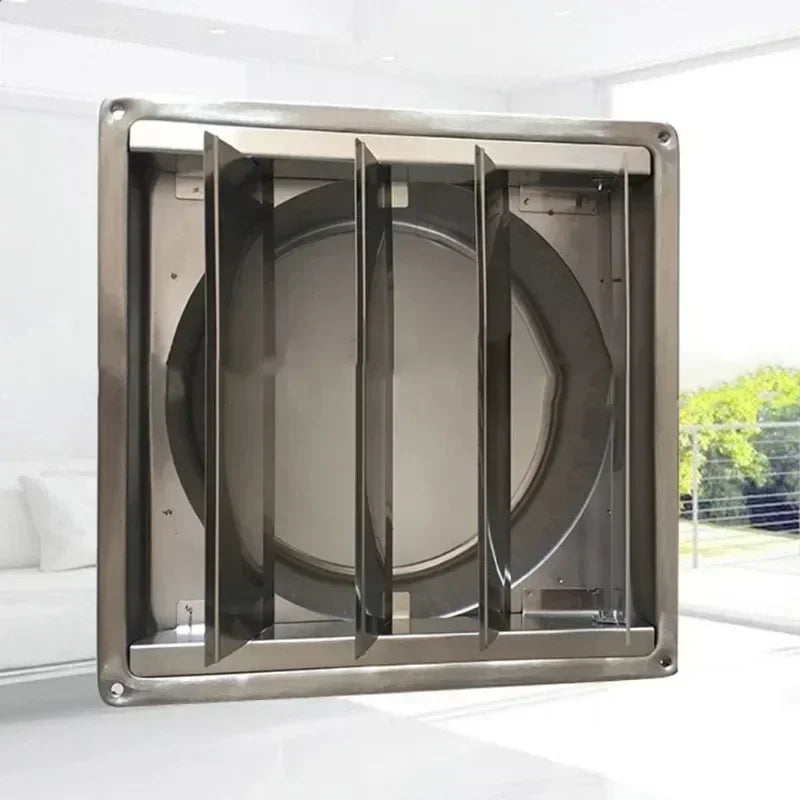 100/125/150mm Stainless Steel Air Vent Duct Grill Wall Square Tumble Air Outlet Dryer Extractor Ventilation Cover Fan Outlet