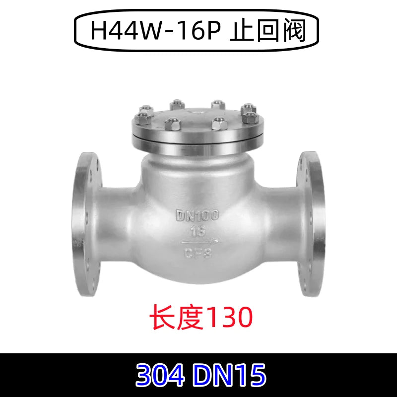 304 stainless steel flange check valve H44W-16P swing check valve check valve DN25 50 80 100