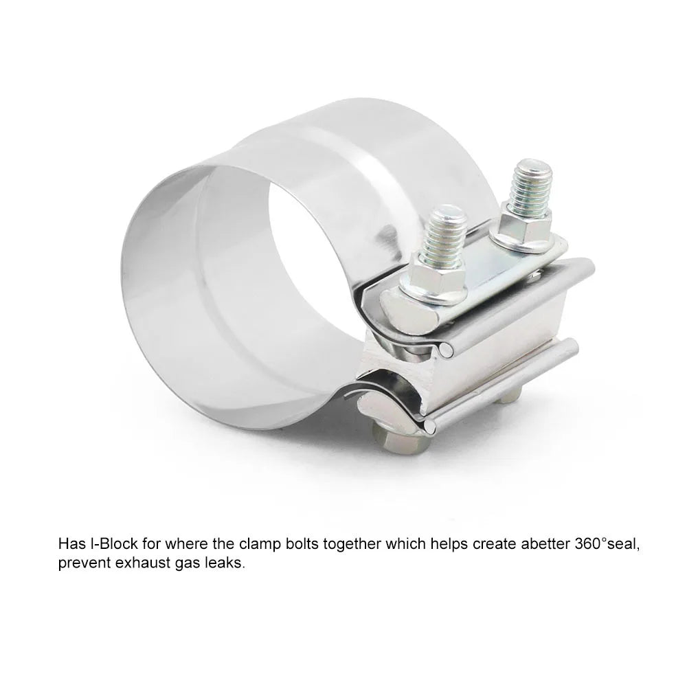 For Pipes,Mufflers,Catalytic Converters Exhaust Clamp,Lap Joint Band Clamp Stainless Steel