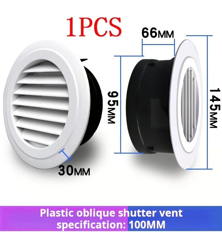 Various Shapes Air Vent Extract Valve Grille Air Circulation Vents Cover 100/150mm Round Ducting Ventilation Cover Accessories