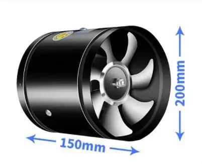 4''6''8'' Pipe Exhaust Fan Air Ventilator Metal Pipe Ventilation Exhaust Fan Mini Extractor Bathroom Toilet Wall Fan Duct Fan