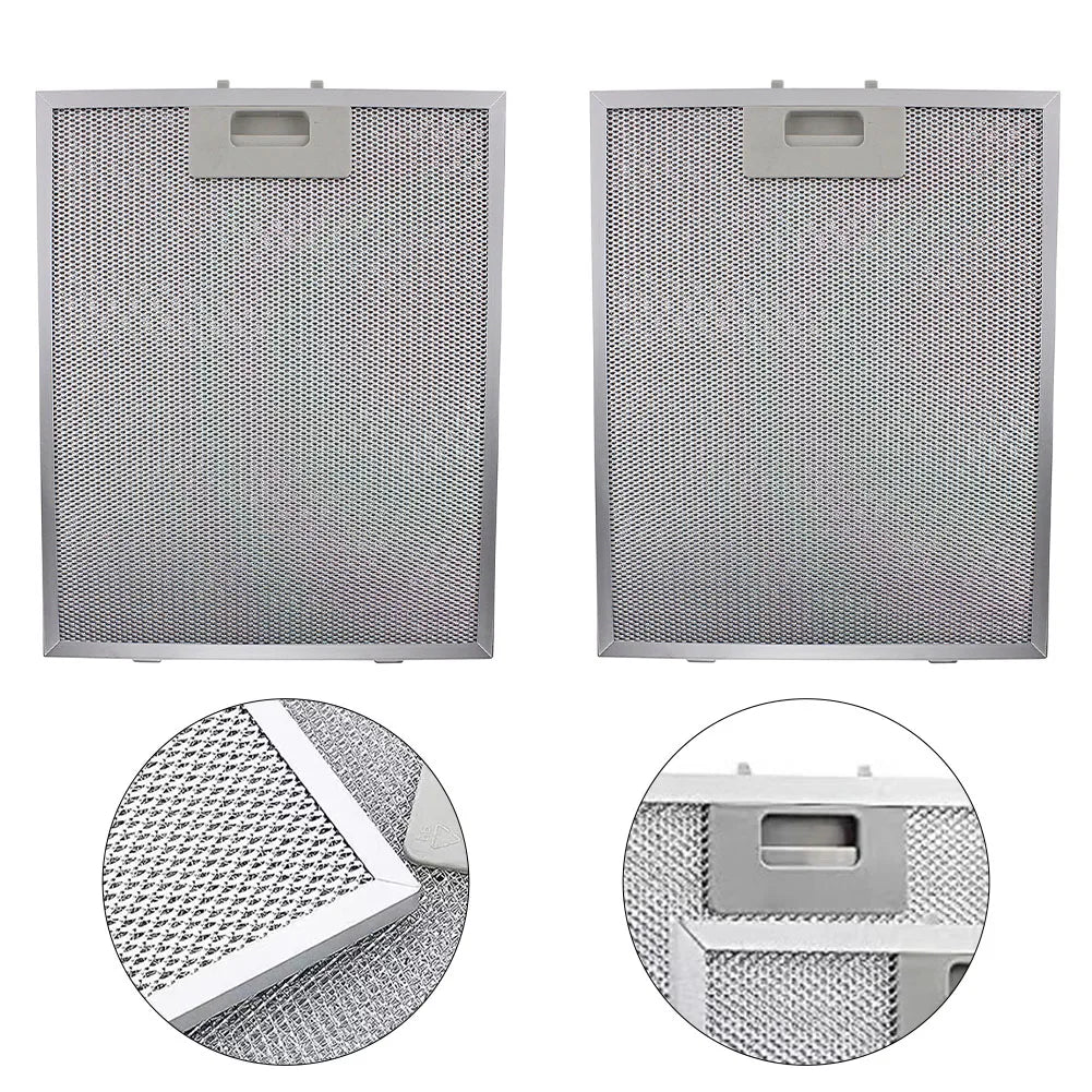 2PCS Cooker Hood Filters Metal Mesh Extractor Vent Filter, Aluminum Metal Mesh Vent Filter Cooker Hood Grease Filter