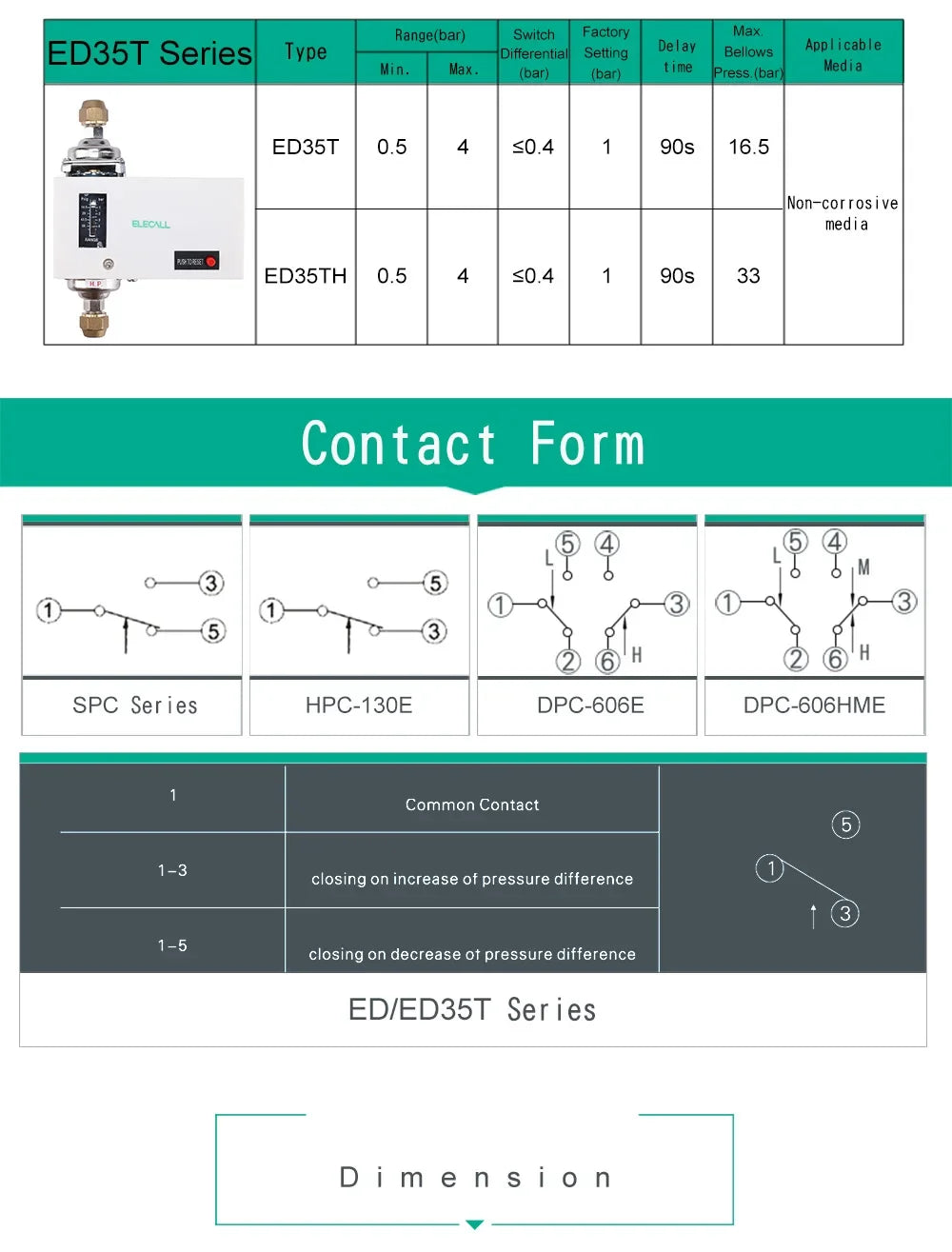 ELECALL Automatic Pressure Controller Switch Digital Air Water Pump Compressor Pressure Controller