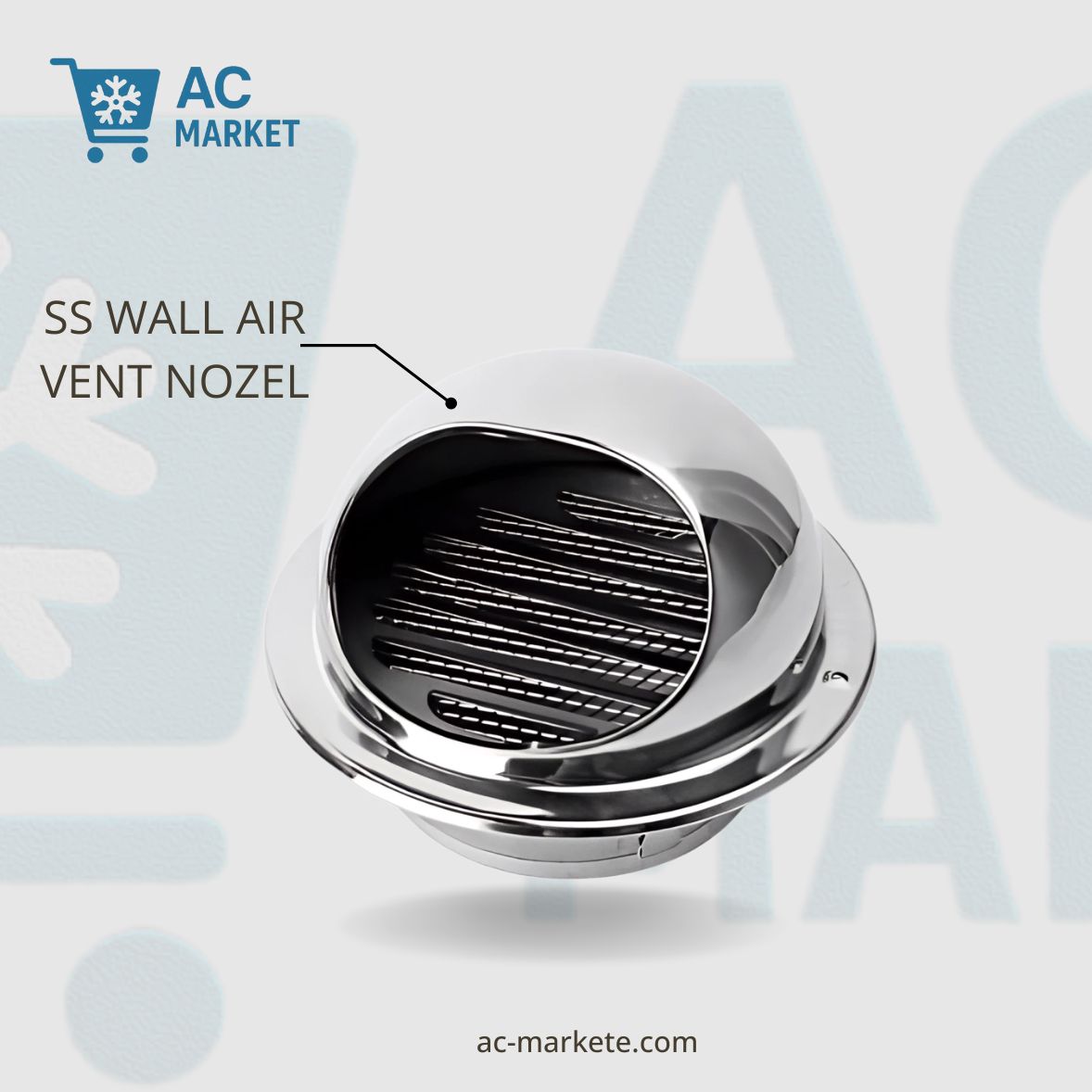 4PCS 100mm Stainless Steel Vent Cap Rainproof Exterior Wall Air Outlet Grille Round Heating Cooling Vent Cover Pipeline Hardware