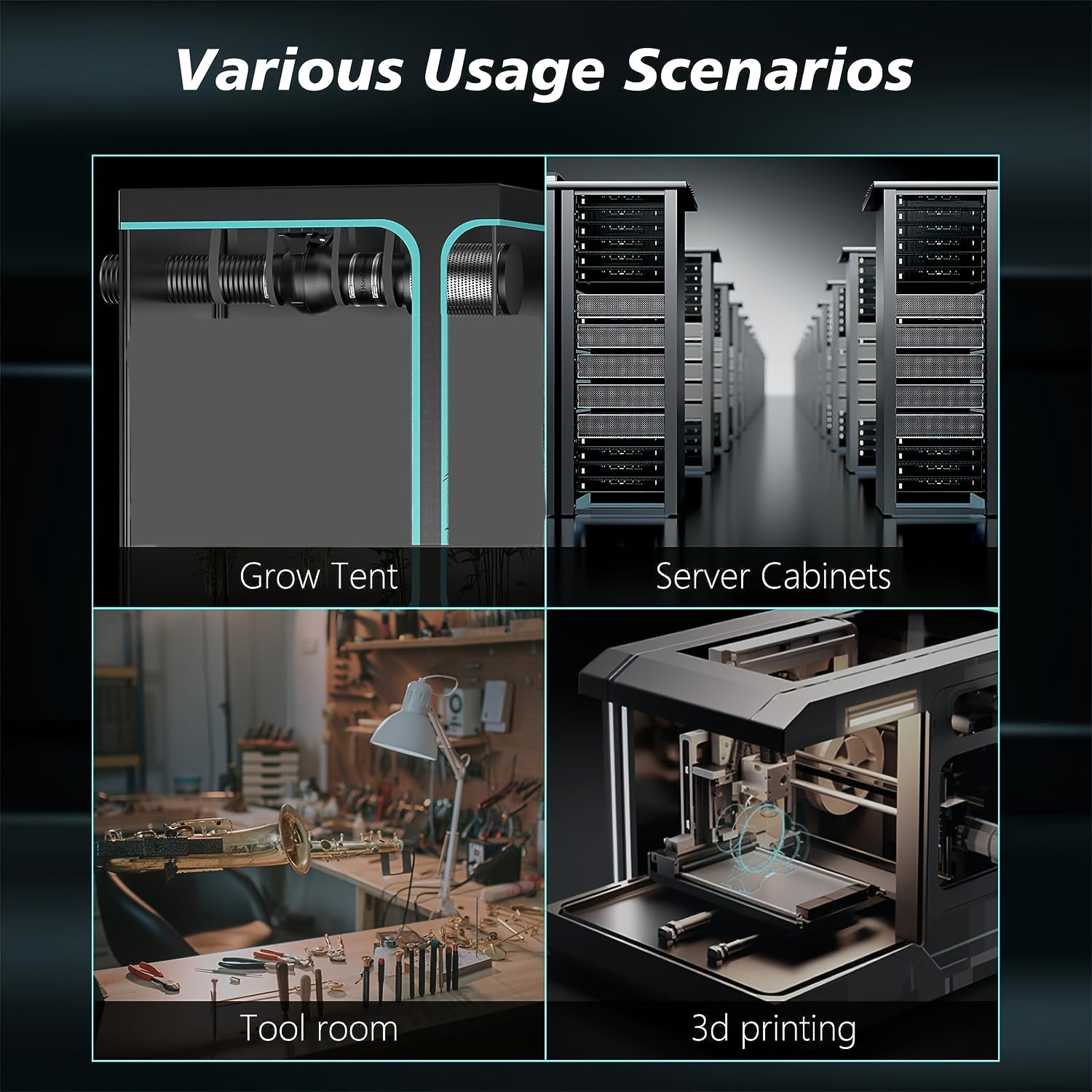 1pc 10.16 Cm Inline EC Motor Duct Fan With Variable Speed Controller Ventilation, Exhaust Fan For Heating Cooling Booster, Grow Tents, Hydroponics (146 CFM)