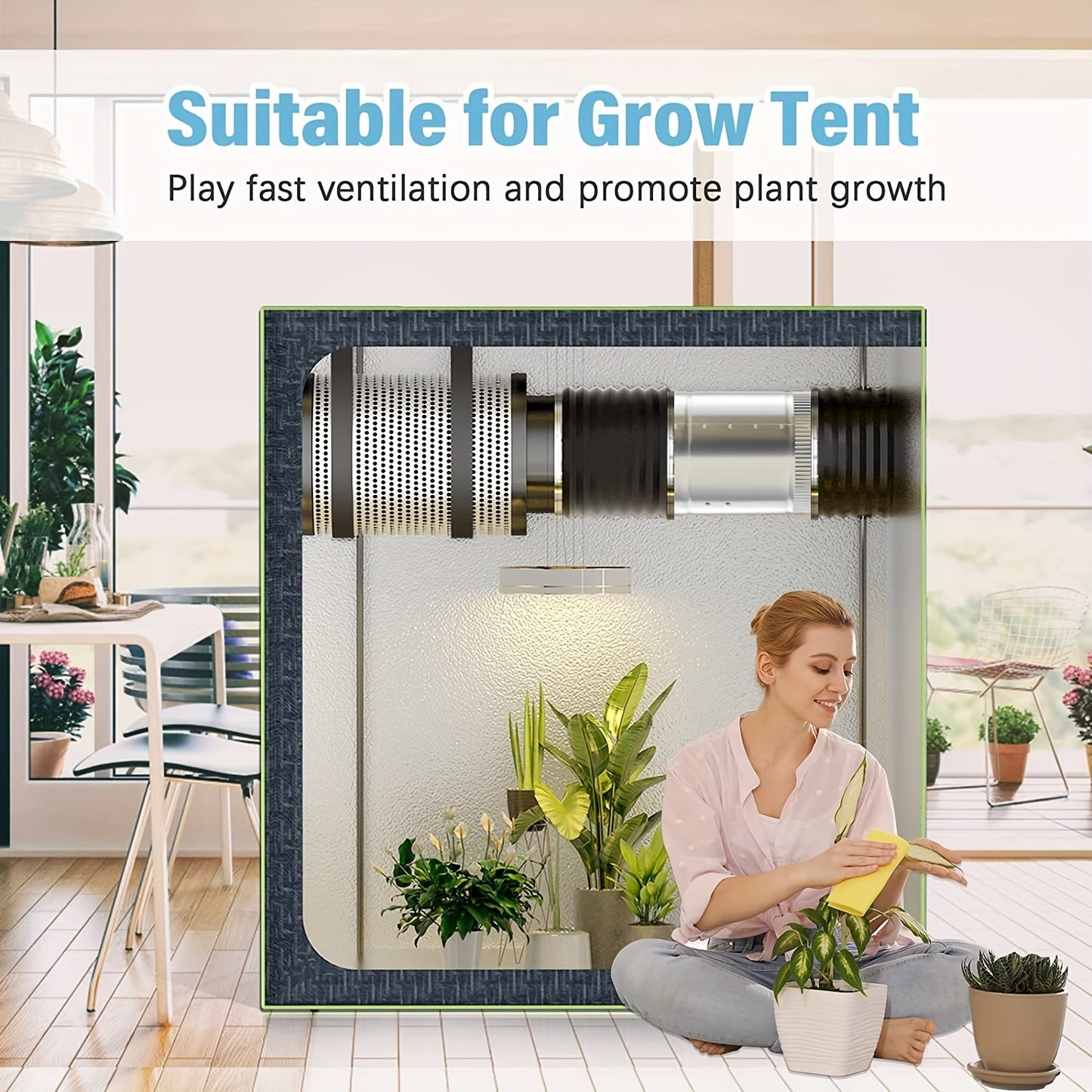1pcs 3inch 4inch 5Inch Inline Duct Fan Exhaust Fan for Hydroponics Grow Tent, Bathroom, Kitchen