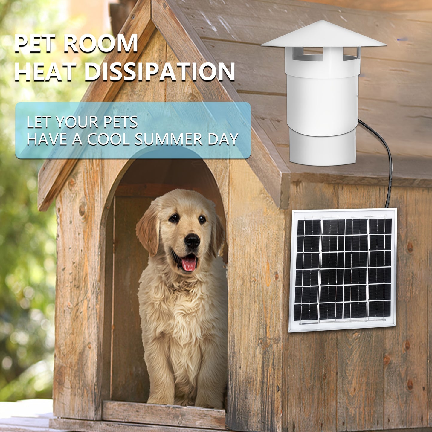 6/8W Solar Roof Vent Fan with Protective Cap - φ110 High-Speed Brushless DC Roof Exhaust Fan, Solar-Powered Attic/Garage/Workshop Ventilation, No Battery Needed, Compatible with Hose for Residential/Commercial Use - Ideal fo