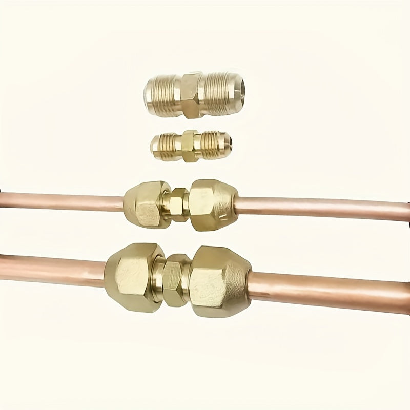 Heavy-Duty Pure Copper Three-Way Connector - with Threaded Flange Adapter, Industrial Pipe - Compatible with British Standard Tubes - Durable HVAC Structure, Precision Manufacturing Joint, Corrosion-Resistant Accessory, Essen