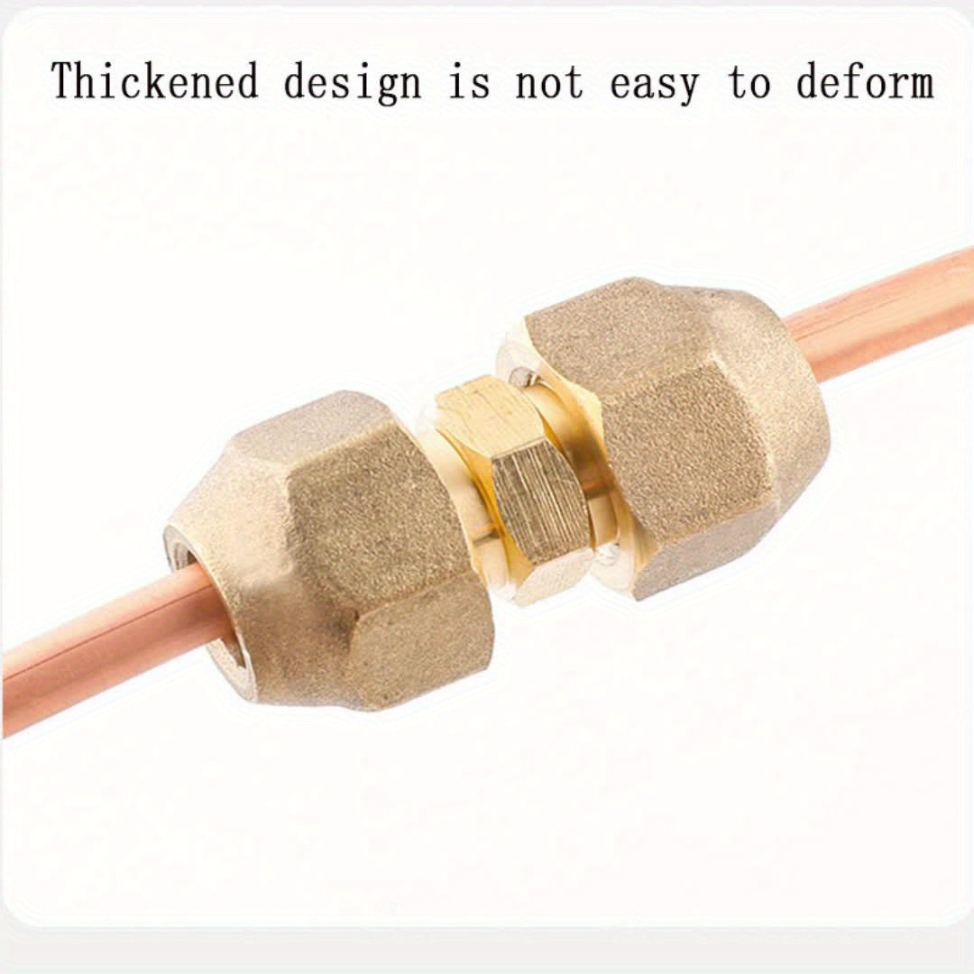 Heavy-Duty Pure Copper Three-Way Connector - Threaded Flare Adapter for AC/Refrigeration Systems, Industrial Plumbing - Compatible with British Standard Pipes - Durable HVAC Construction, Refrigeration System Fittings, Precis