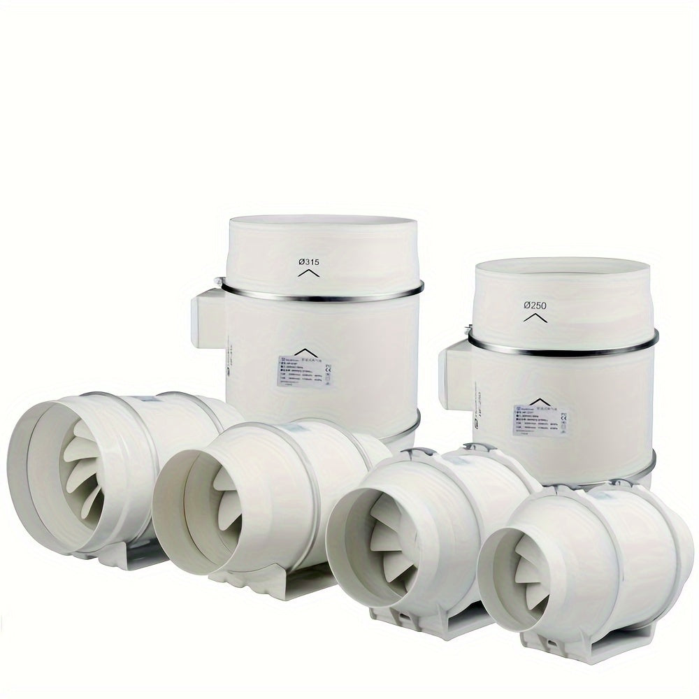 High-Speed 10.16cm Inline Duct Fan with Mixed Flow - Low Noise, Powerful Ventilation for Heating & Cooling, Ideal for Grow Tents & Hydroponics, Easy Install, 220V