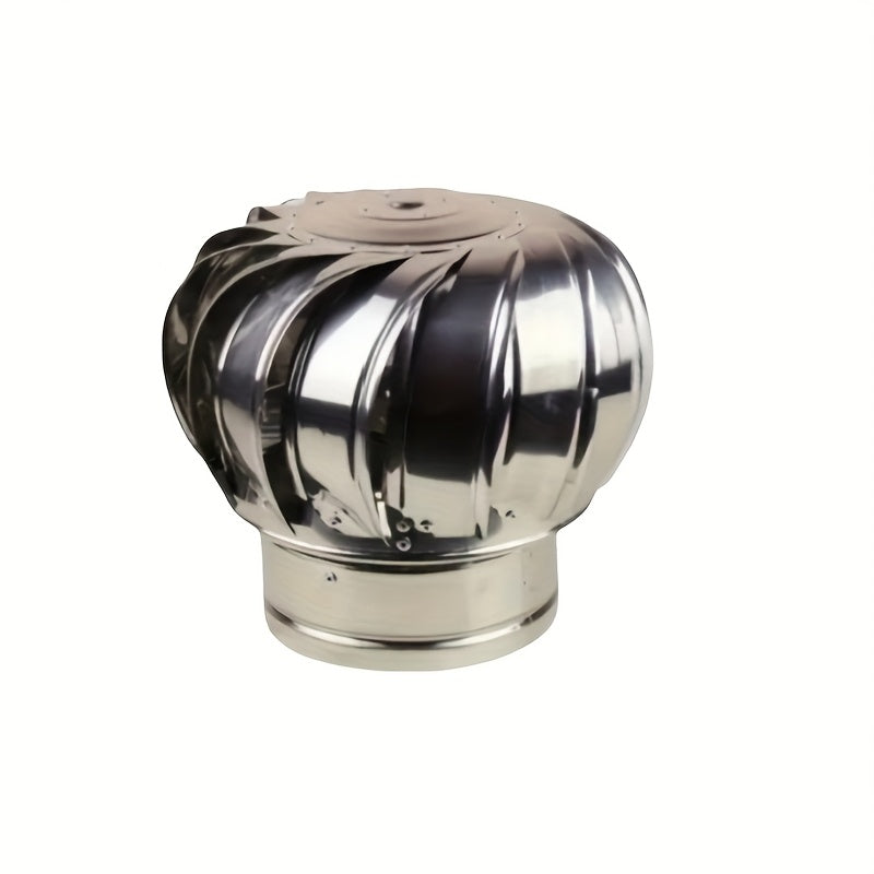 Stainless Steel Non-Powered Roof Ventilation Cap, Non-Electric Roof Ventilator, Suitable for Air Circulation in Homes, Factories, Balconies and Farms